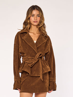 ROMY - Suede Jacket • Maple