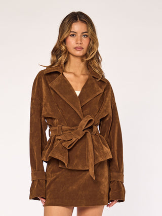 ROMY - Suede Jacket • Maple