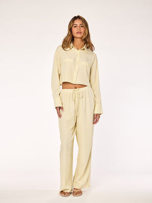 MAEL - Pants • Striped Lemon