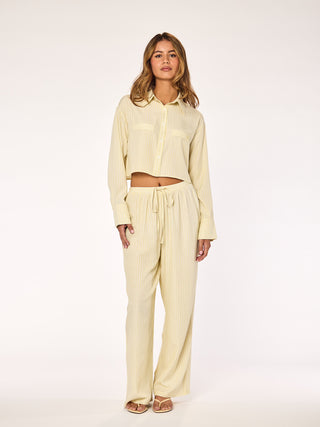 MAEL - Pants • Striped Lemon