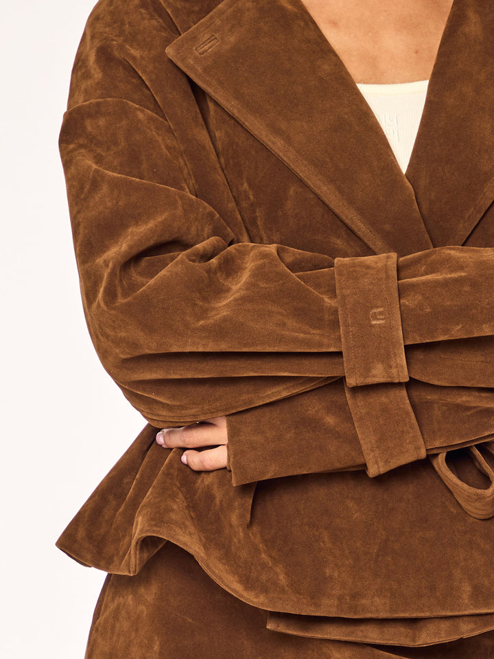 ROMY - Suede Jacket • Maple