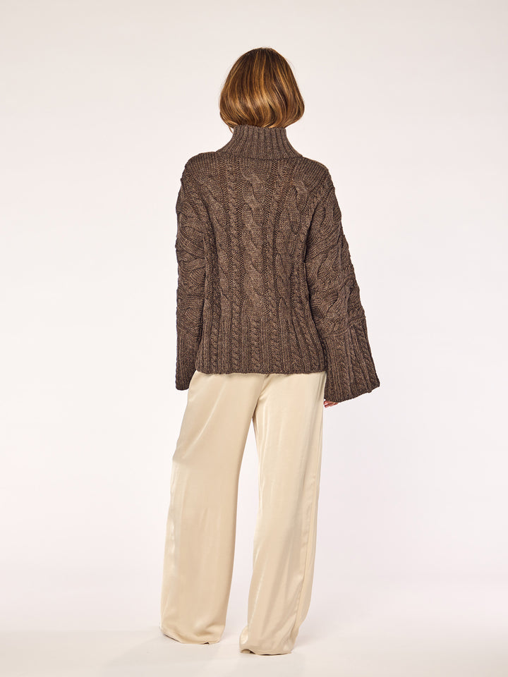 NOOR - Braid Sweater • Cocoa