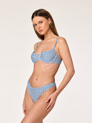 MARBELLA - Cup Top • Dark Blue Monogram