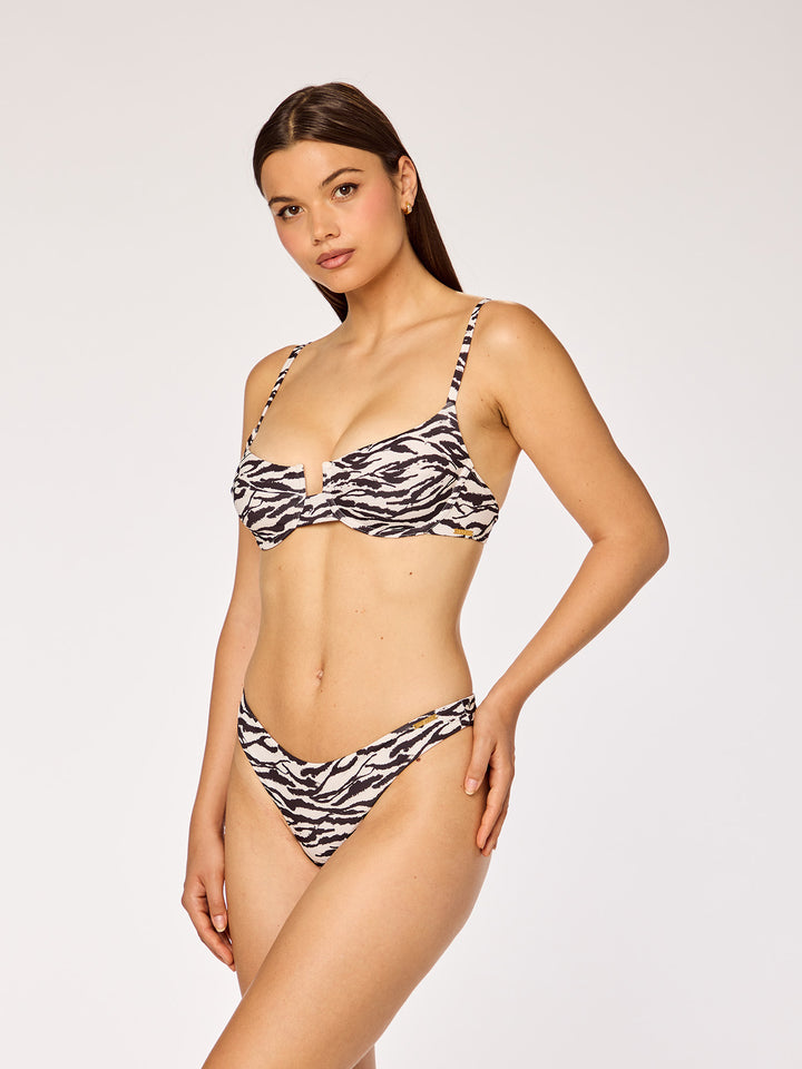 MARBELLA - Cup Top • Dark Brown Zebra