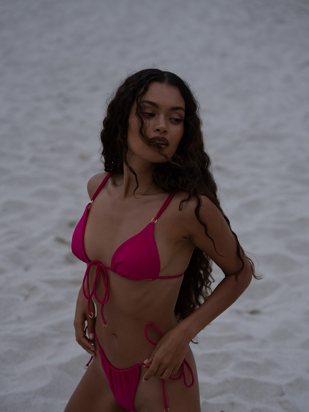 MYKONOS - Double String Bottom • Shiny Wild Berry