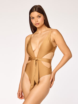 SHOWTIME - Cutout One Piece • Glazed Sand
