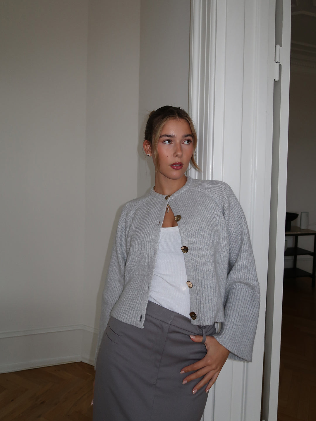 HEATHER - Cardigan • Light Grey