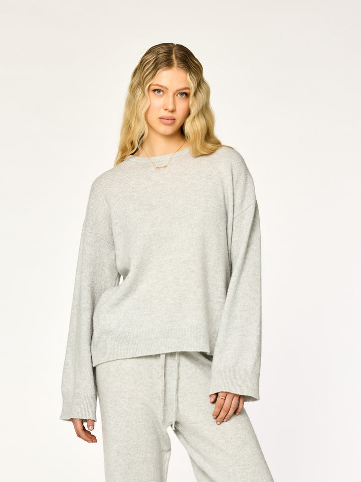 HEATHER - Knit Sweater • Light Grey