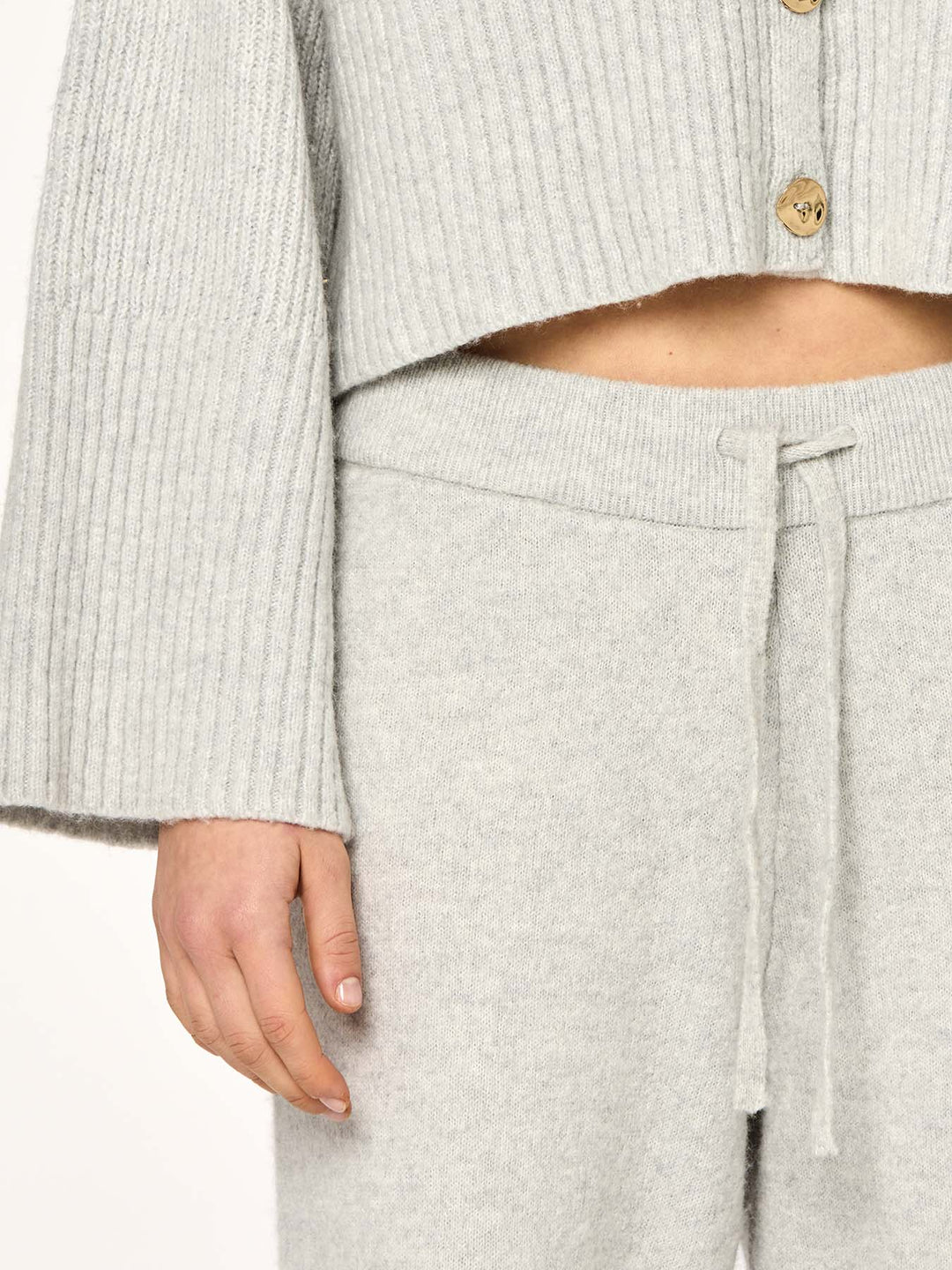 HEATHER - Knit Pants • Light Grey