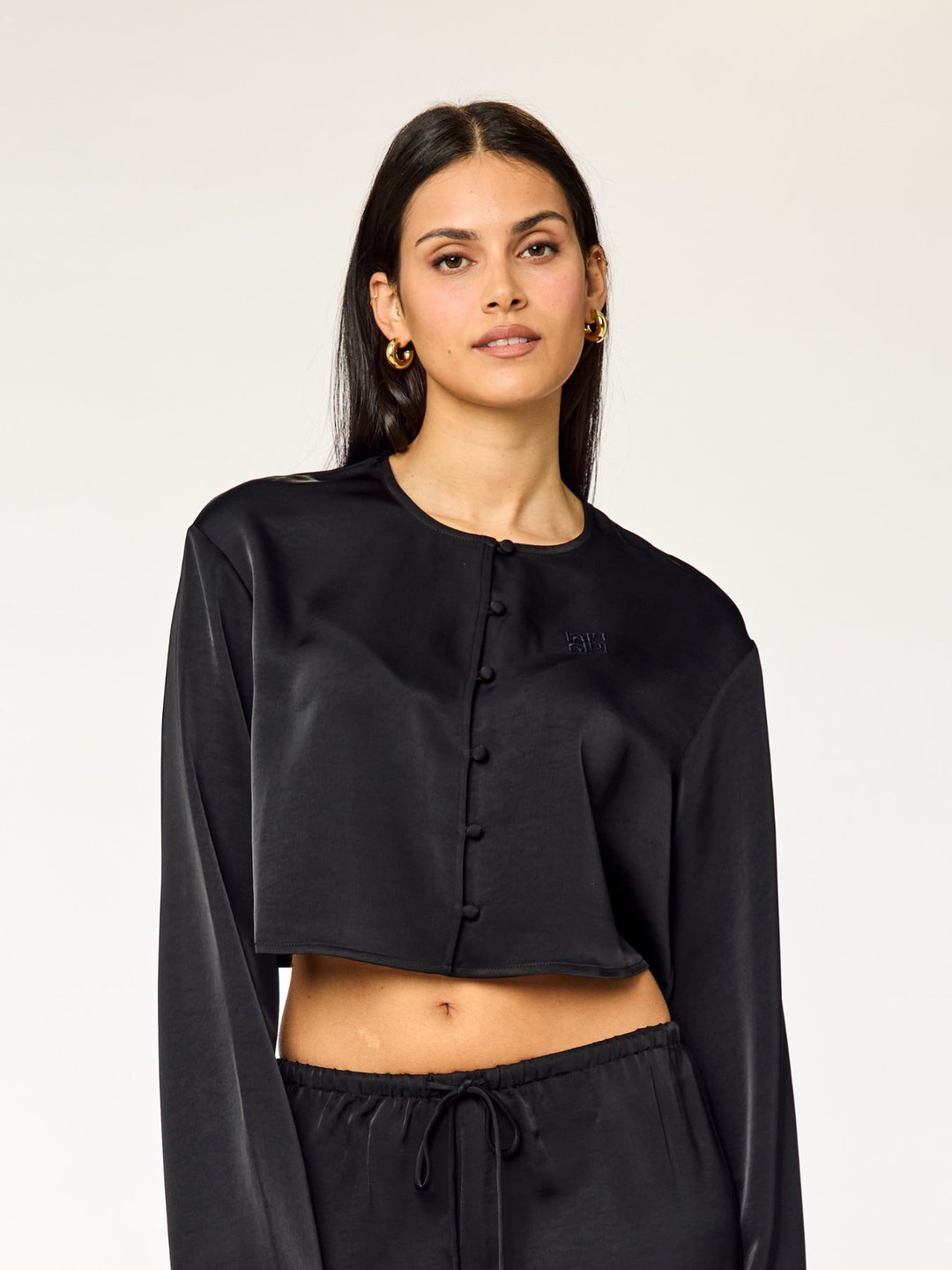 SAYA - Pleated Cup Top • Shiny Affogato