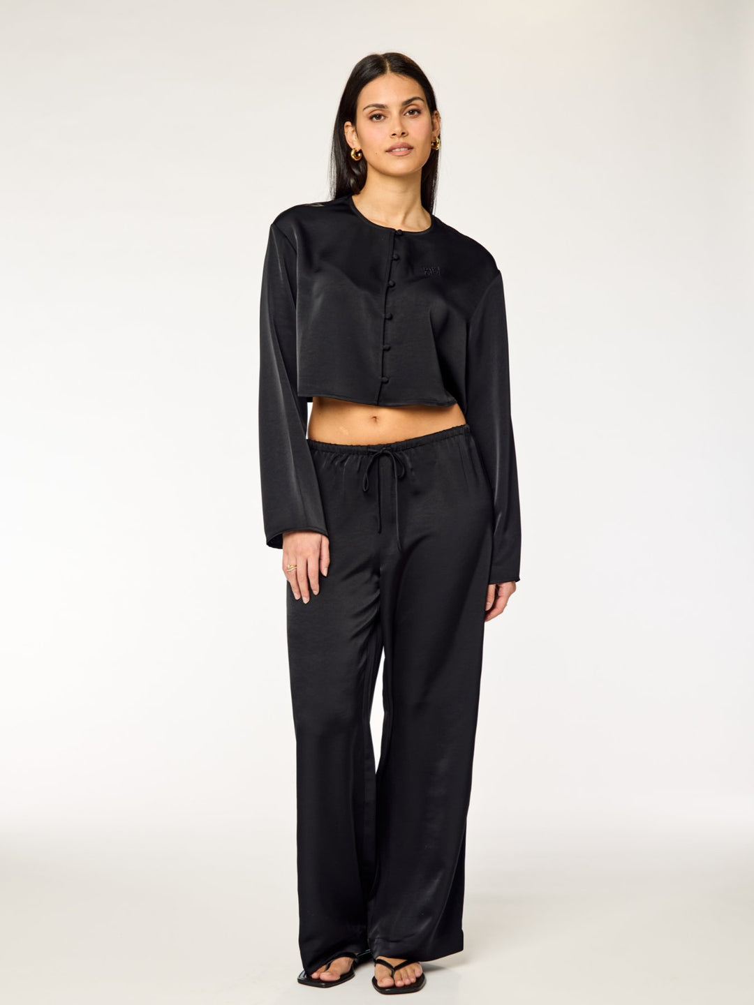 SAYA - Pleated Cup Top • Shiny Affogato