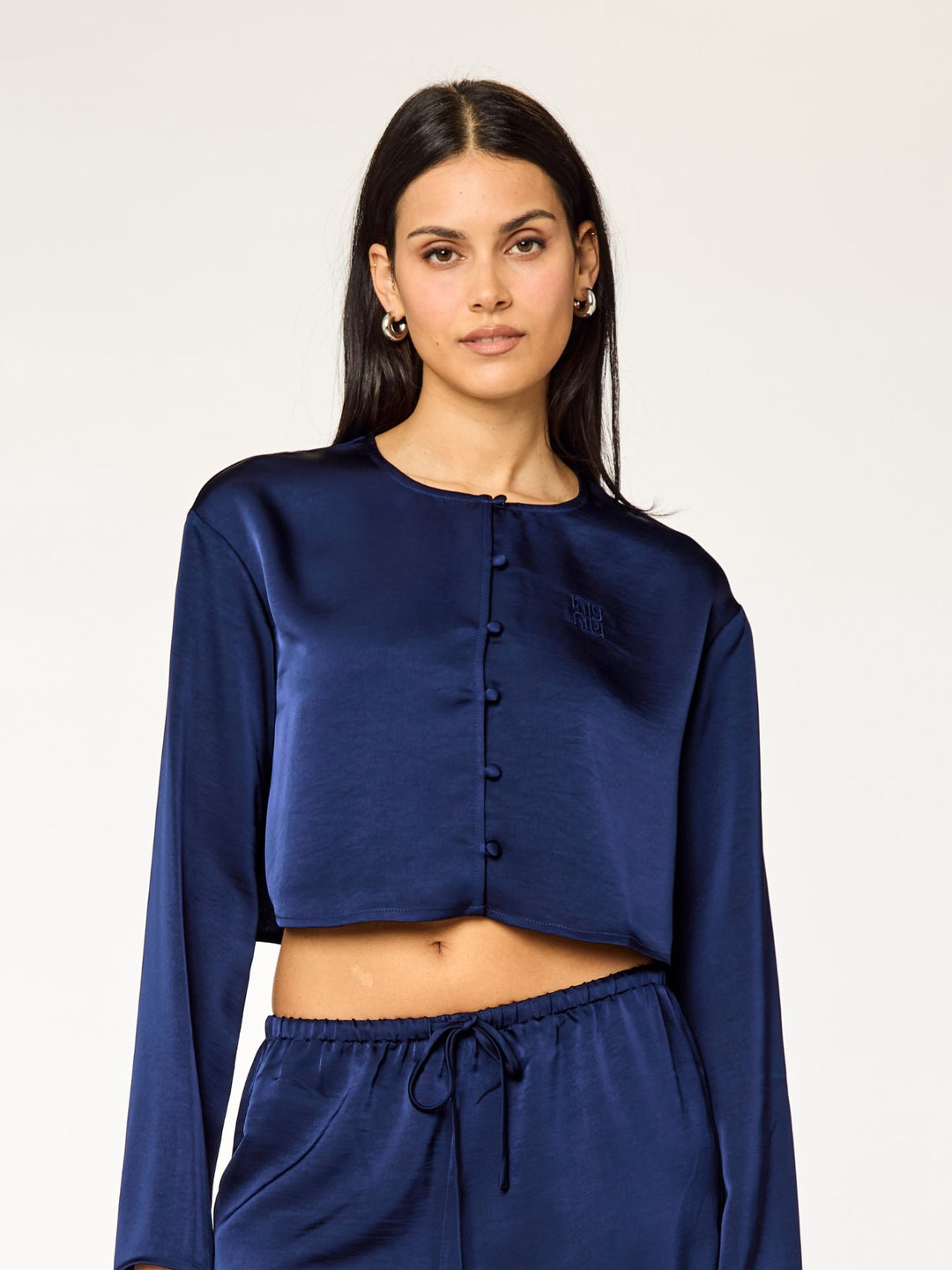 SAYA - Pleated Cup Top • Shiny Affogato