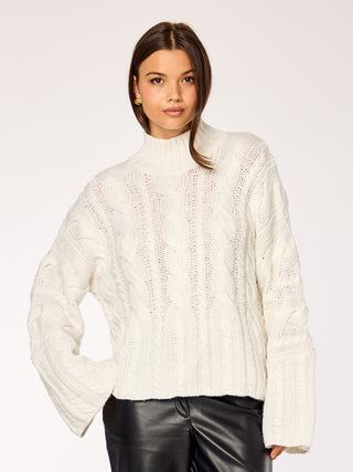 NOOR - Braid Sweater • Milk