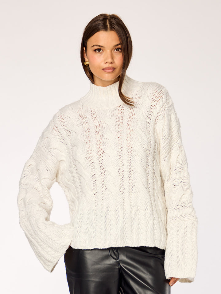 NOOR - Braid Sweater • Milk