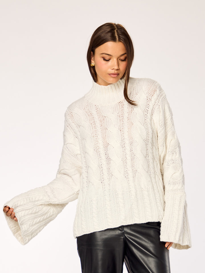 NOOR - Braid Sweater • Milk