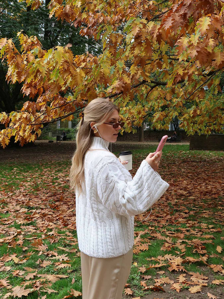 NOOR - Braid Sweater • Milk