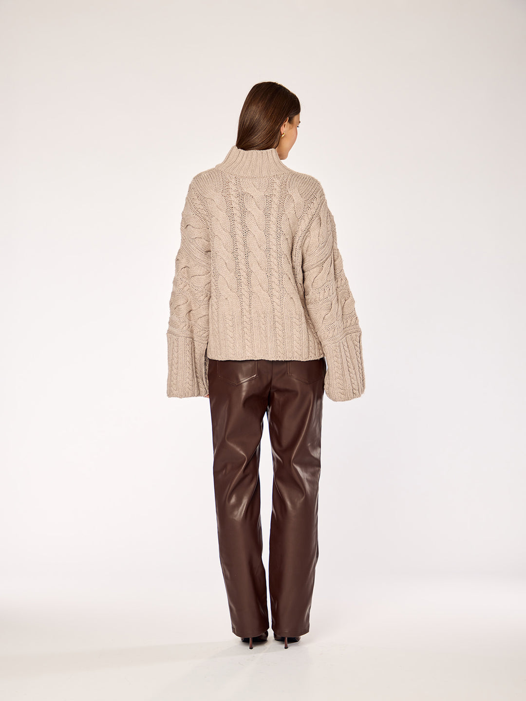 NOOR - Braid Sweater • Truffle