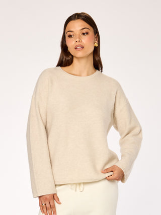 CASHMERE - Crewneck Sweater • Sand