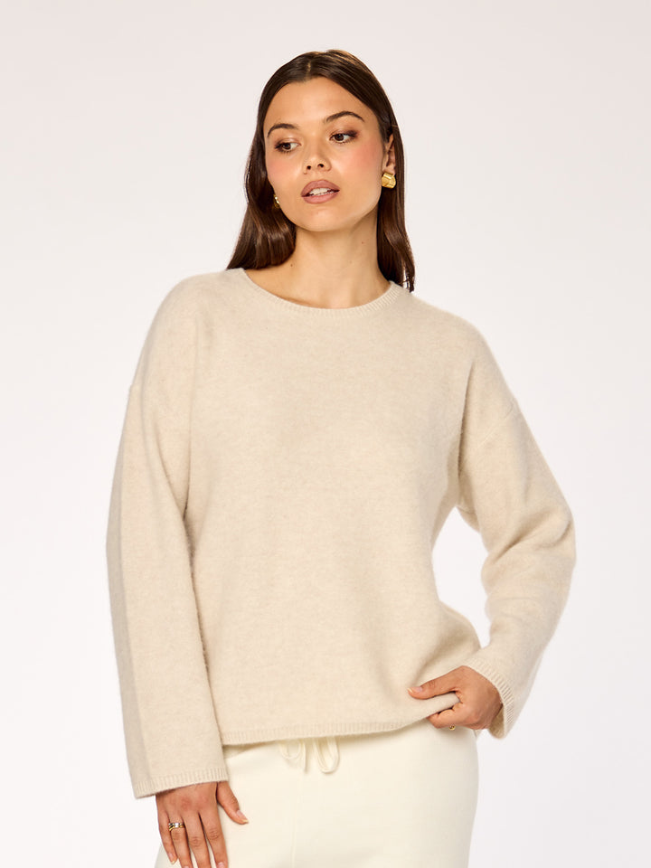 CASHMERE - Crewneck Sweater • Sand