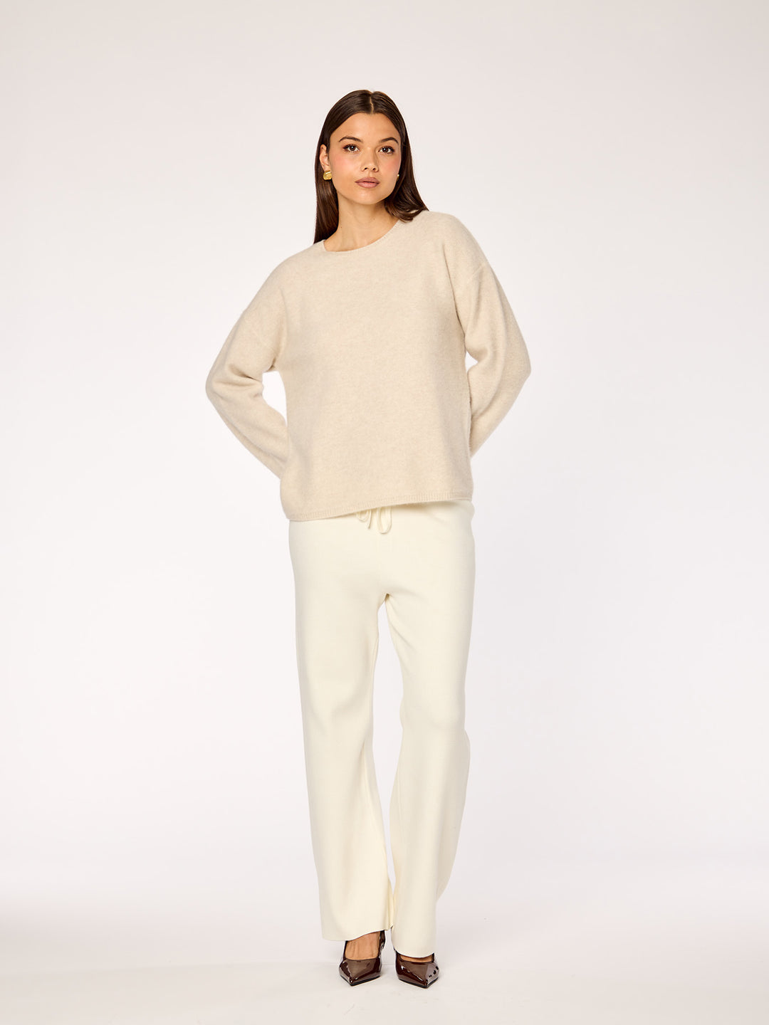 CASHMERE - Crewneck Sweater • Sand
