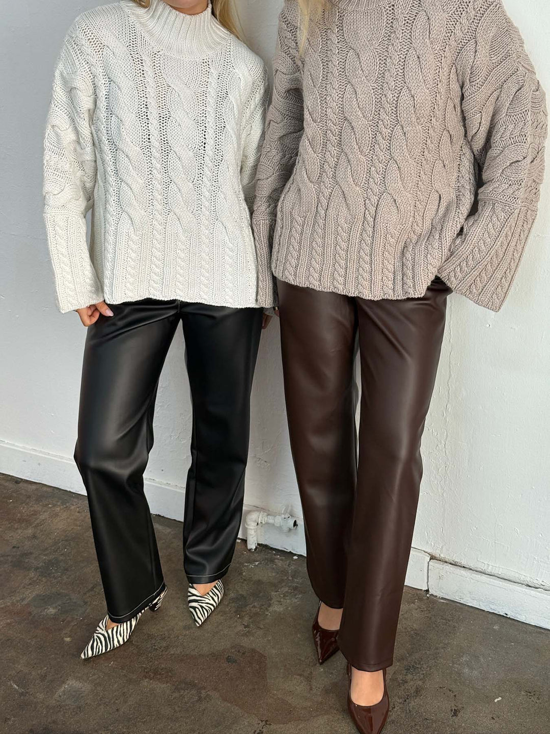 ORA - PU Leather Pants • Black