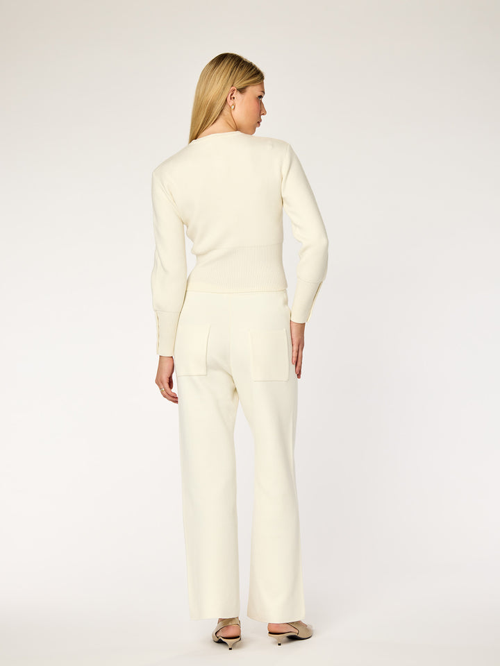 FAYE - Fitted Cardigan • Cream