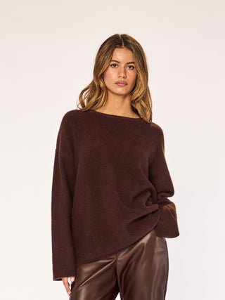 CASHMERE - Crewneck Sweater • Café Noir