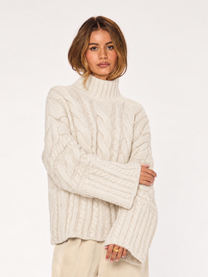 NOOR - Braid Sweater • Cream