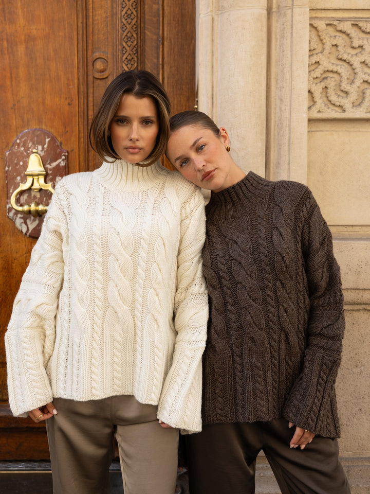 NOOR - Braid Sweater • Cream