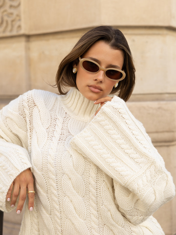 NOOR - Braid Sweater • Cream