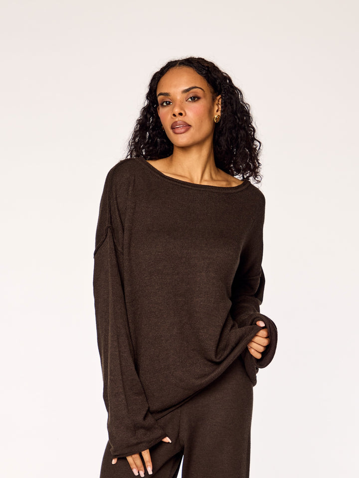 FAYE - Off-Shoulder Sweater • Cocoa