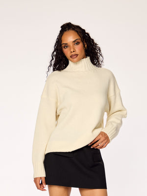 SORA - High Neck Sweater • Cream