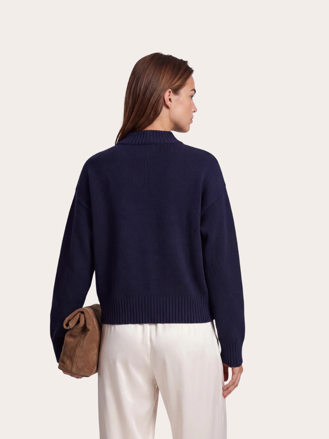 SORA - Crew Neck Sweater • Dark Navy