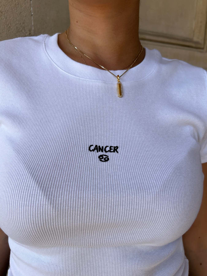 ZODIAC - Cancer - Baby Tee • White