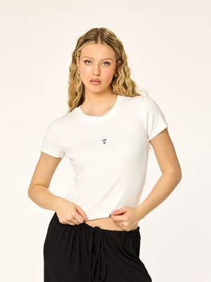 ZODIAC - Leo - Baby Tee • White