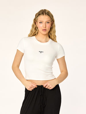 ZODIAC - Aquarius - Baby Tee • White