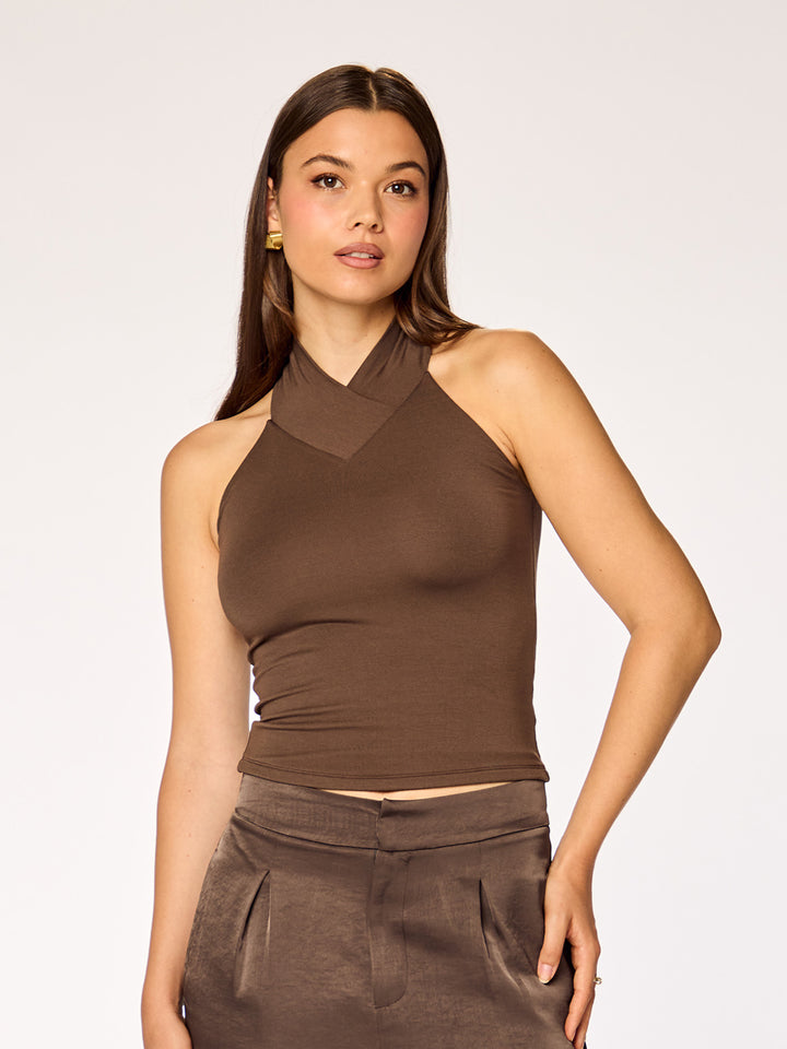 TRACE - Crossneck Top • Dark Oak