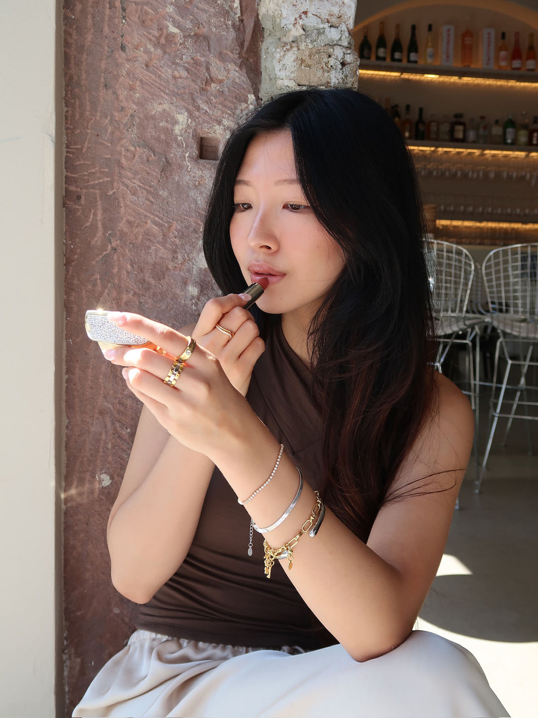 TRACE - Crossneck Top • Dark Oak