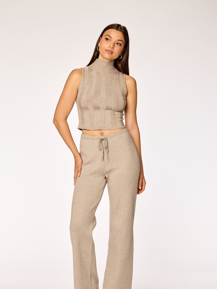 DRIFT - High Neck Top • Mushroom