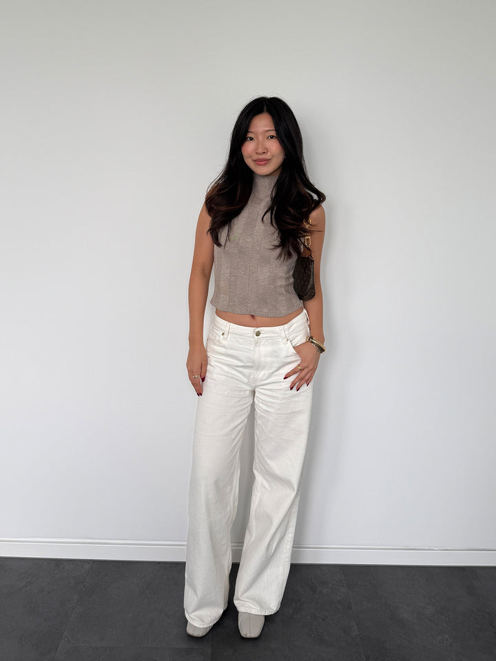 DRIFT - High Neck Top • Mushroom