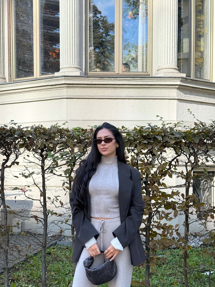 DRIFT - High Neck Top • Mushroom