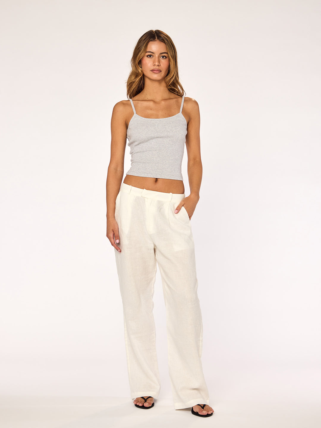 MONOGRAM - Strap Top • Grey Melange