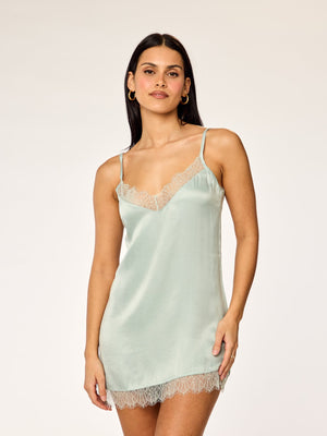 Dreamy - Lace Slip Dress Pearly Blue | Sleepwear NINETY-9 Dreamy - Lace Slip Dress Pearly Blue | Sleepwear NINETY-9