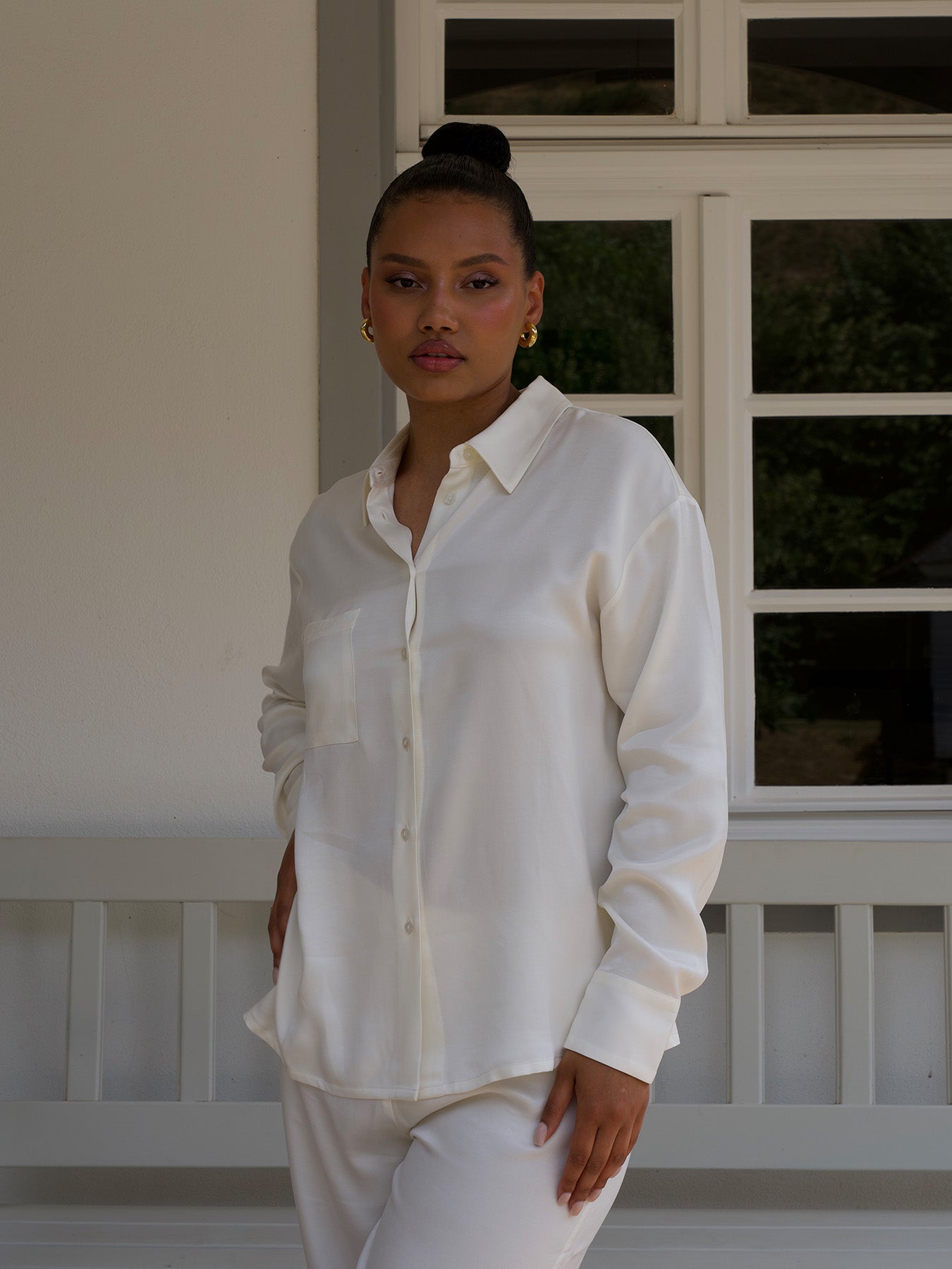 ROMANTIC Longsleeve Blouse Oyster