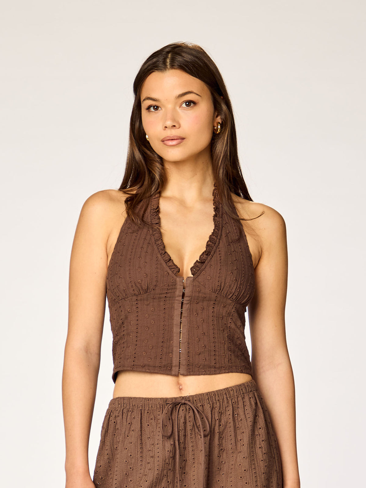 BREEZE - Halter Top • Dark Mocha