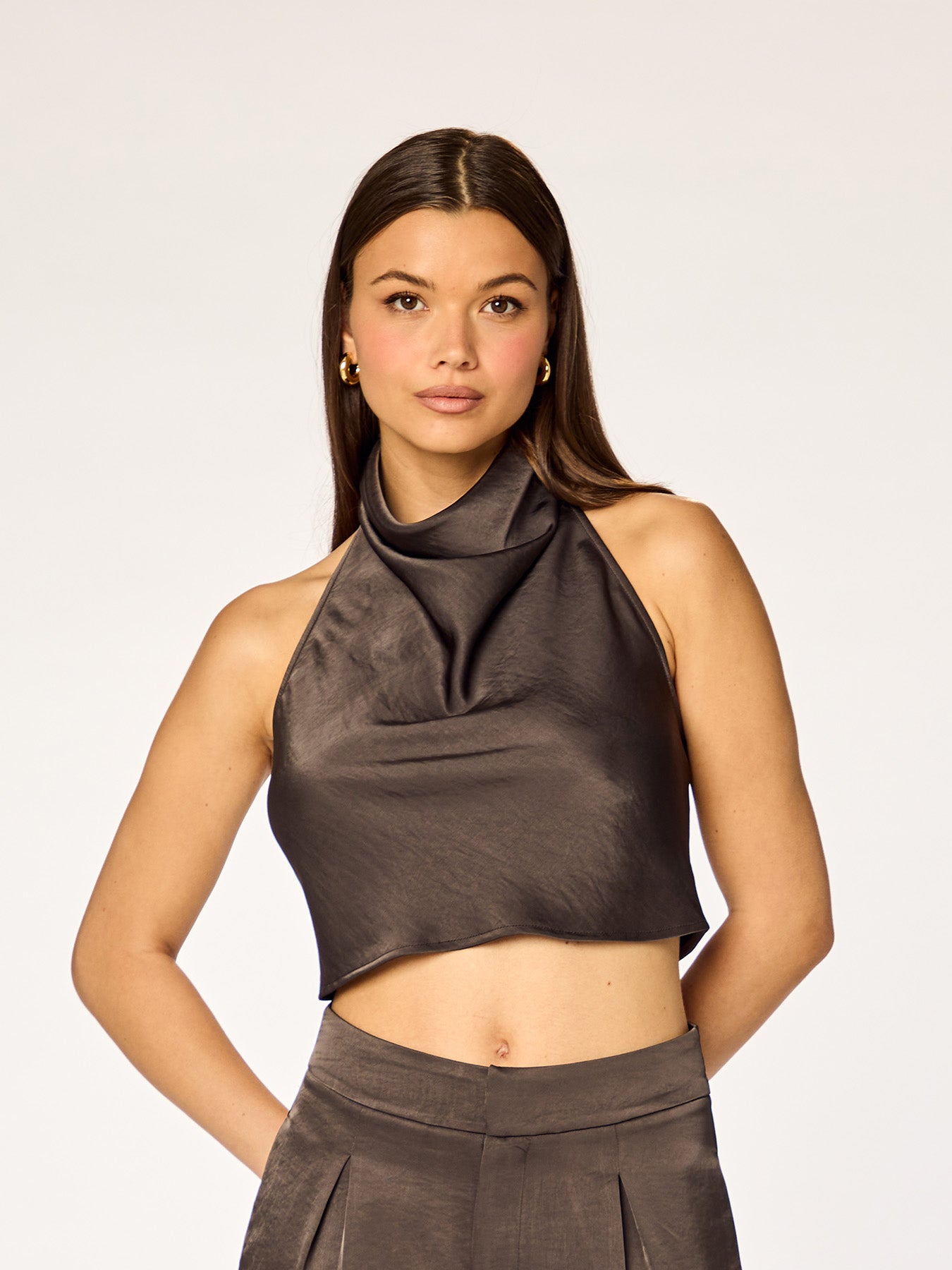 IVY - Halter Top • Dark Oak – NINETY-9