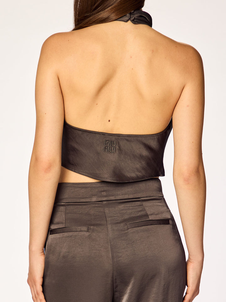 IVY - Halter Top • Dark Oak