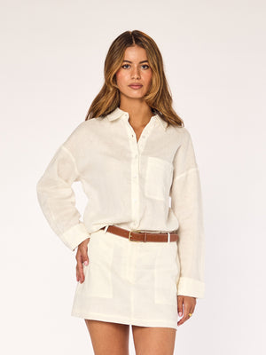 EIRA - Linen Blouse • Cloud