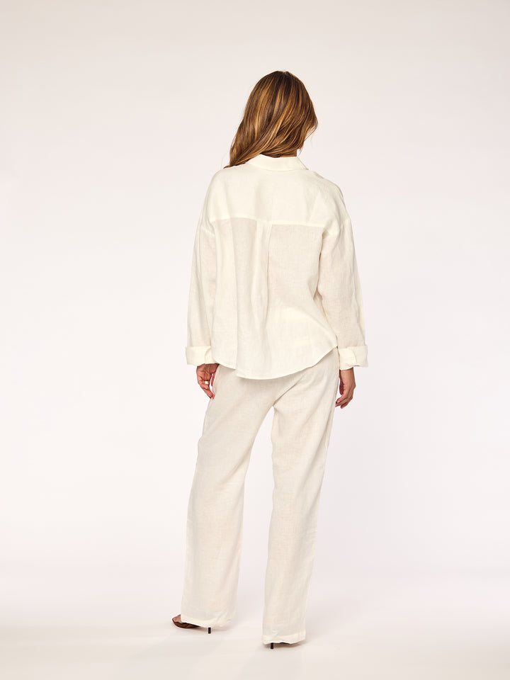 EIRA - Linen Blouse • Cloud
