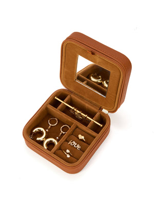 TRAVELER - Jewelry Case • Cognac
